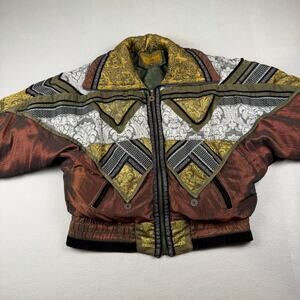 Vintage J. Gallery 80s/90s Patchwork Puffer Jacket - Small